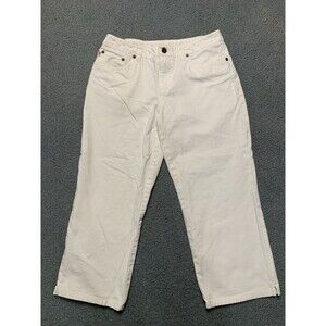 Ralph Lauren Capri Jeans Womens 4 White Denim Pants Crop Preppy 90s Vintage READ